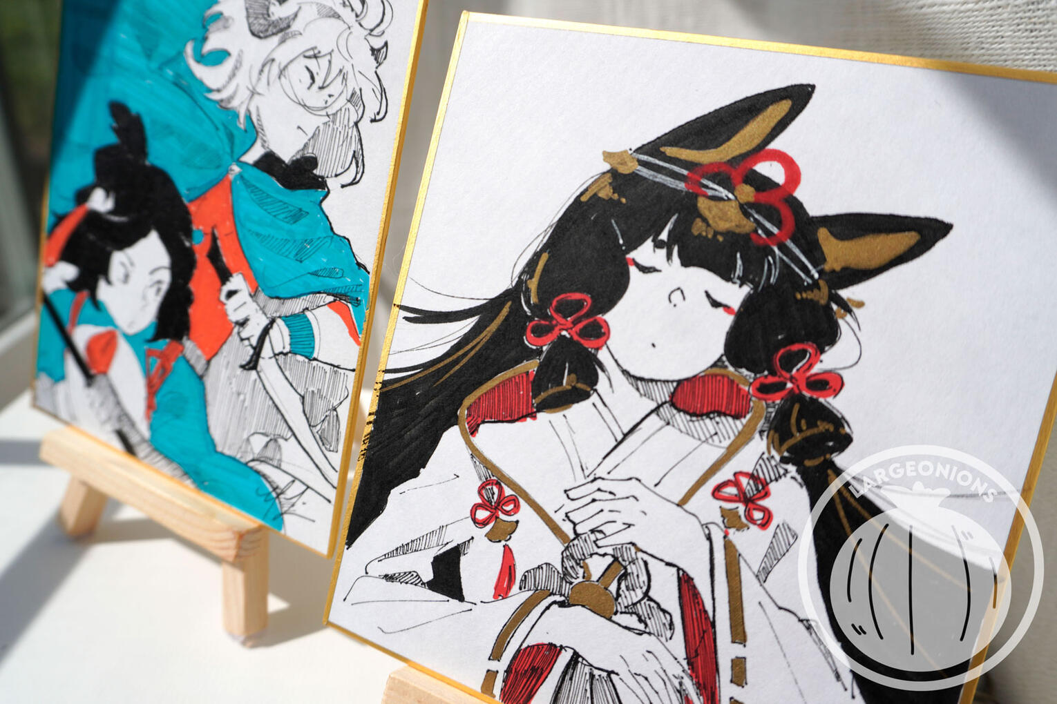 [Original] Pen and Marker on Shikishi